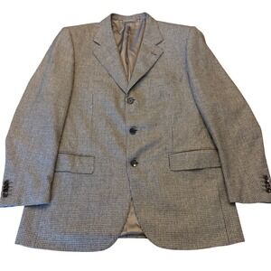 Sulka | Mens 56R US/46 7 R EU |‎ Wool Cashmere Houndstooth Sport Coat | Italy